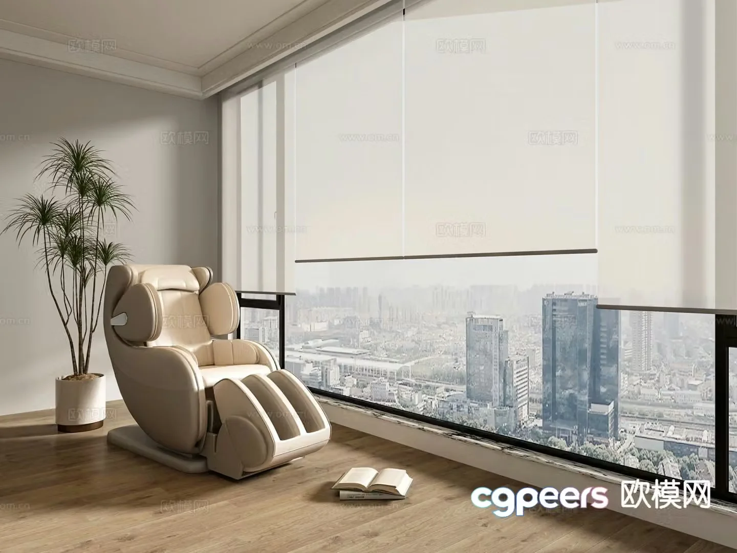 Curtains curtains roller blinds blackout curtains 3d model