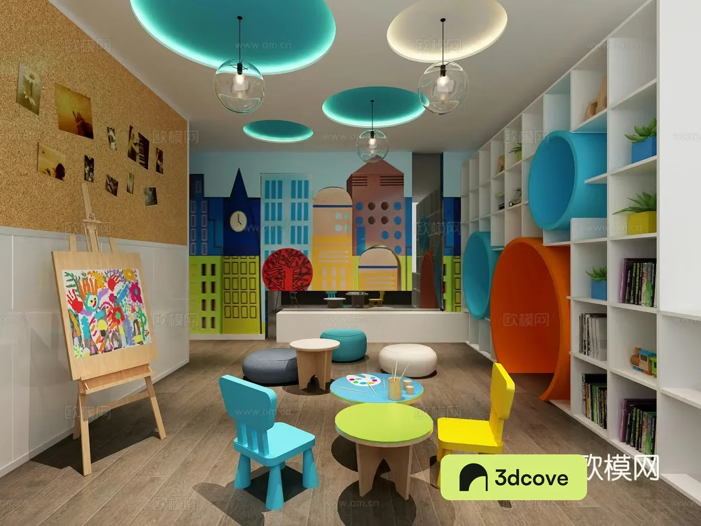 Modern kindergarten activity room