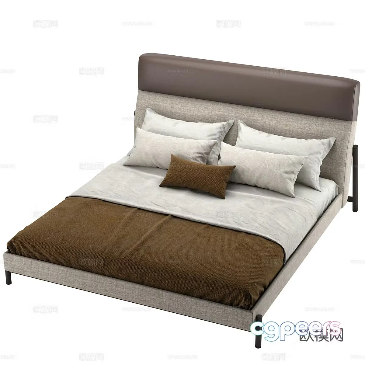 Double bed 3d model