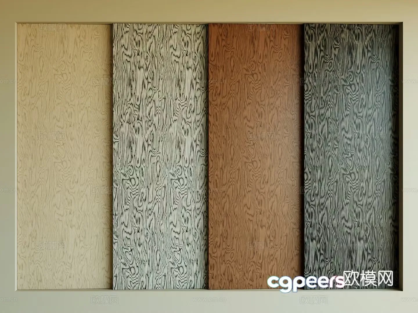 Modern wood finish 3d model