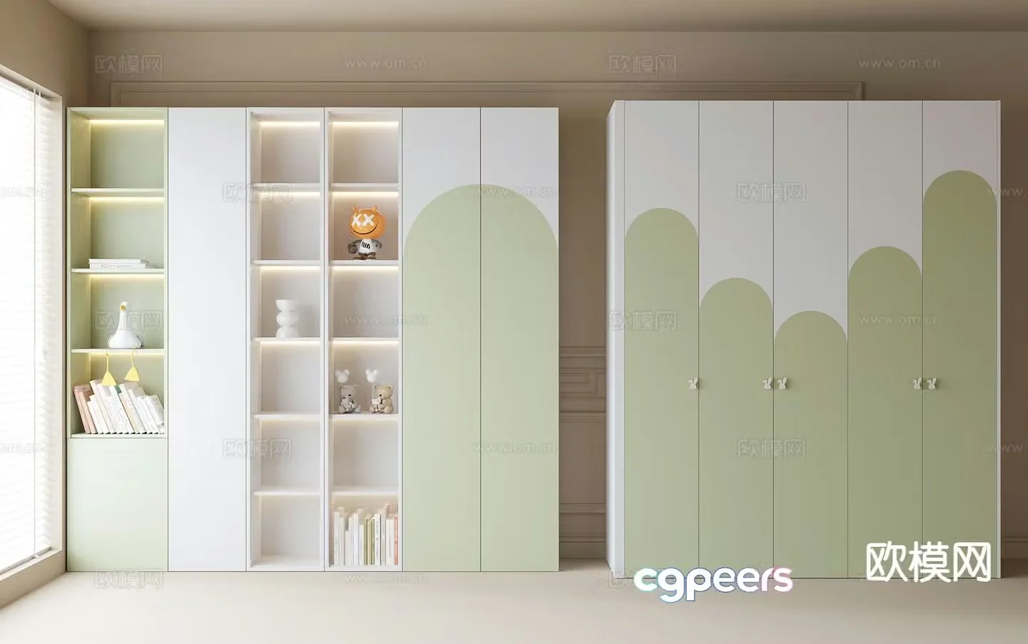 Modern children’s wardrobe children’s cabinet 3d model
