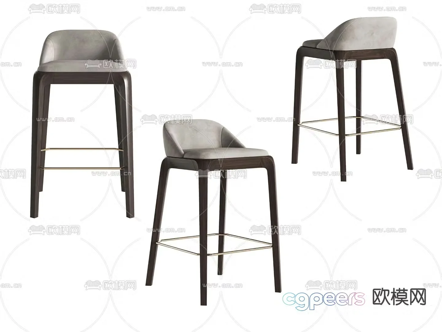 Modern bar stool bar stool high stool 3d model