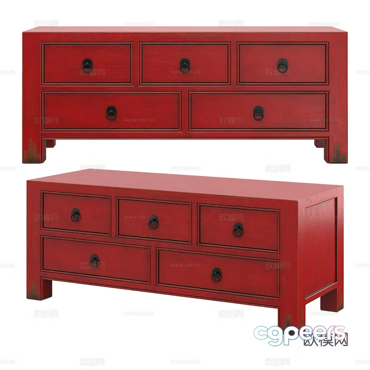 New Chinese style chest of drawers 3D model