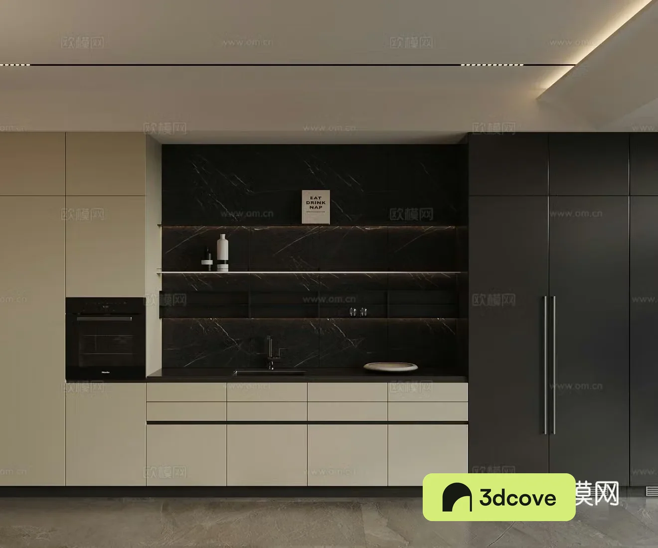 Modern light luxury sideboard light luxury Italian sideboard refrigerator sideboard finished sideboard