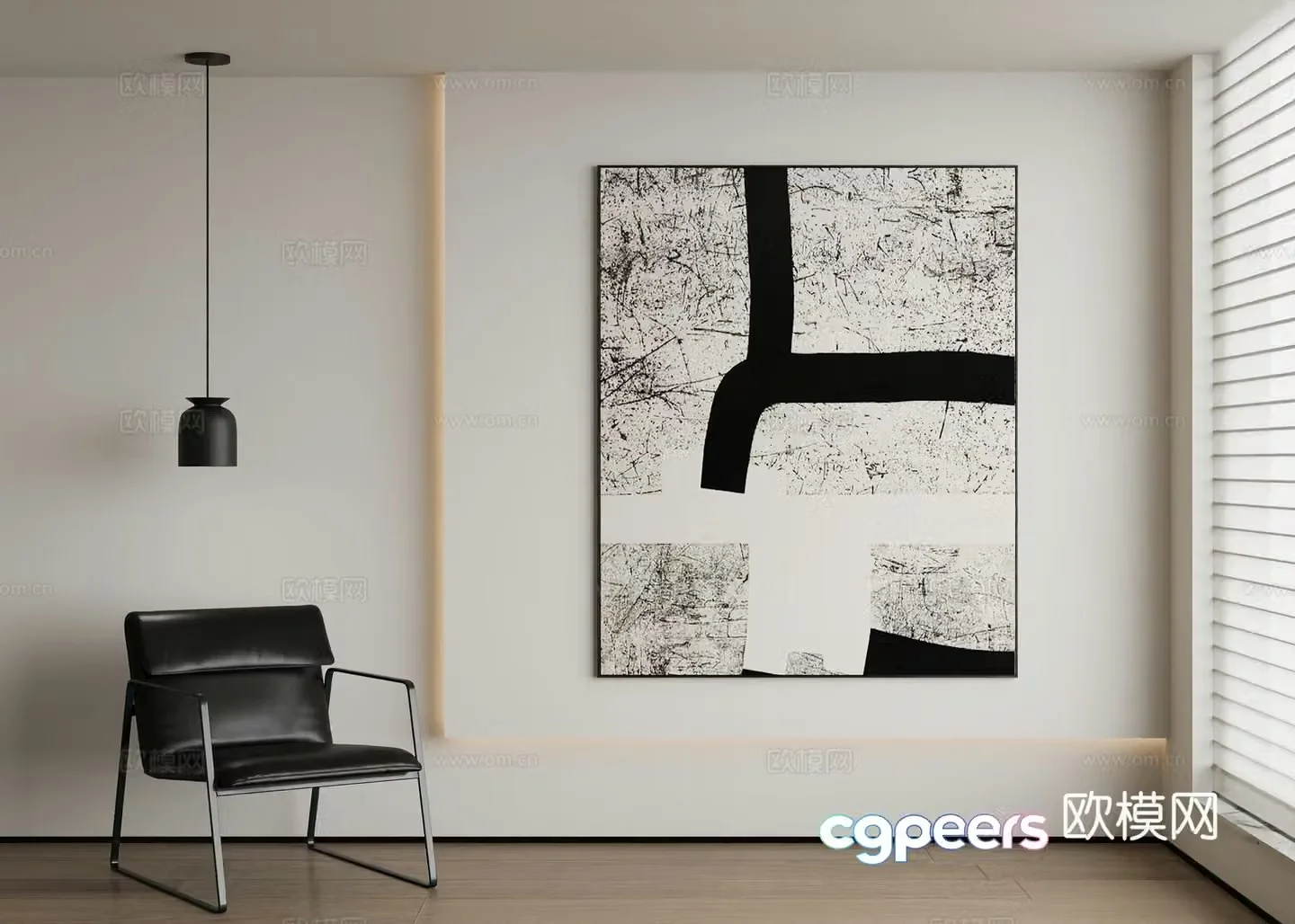 Modern decorative painting 3d model