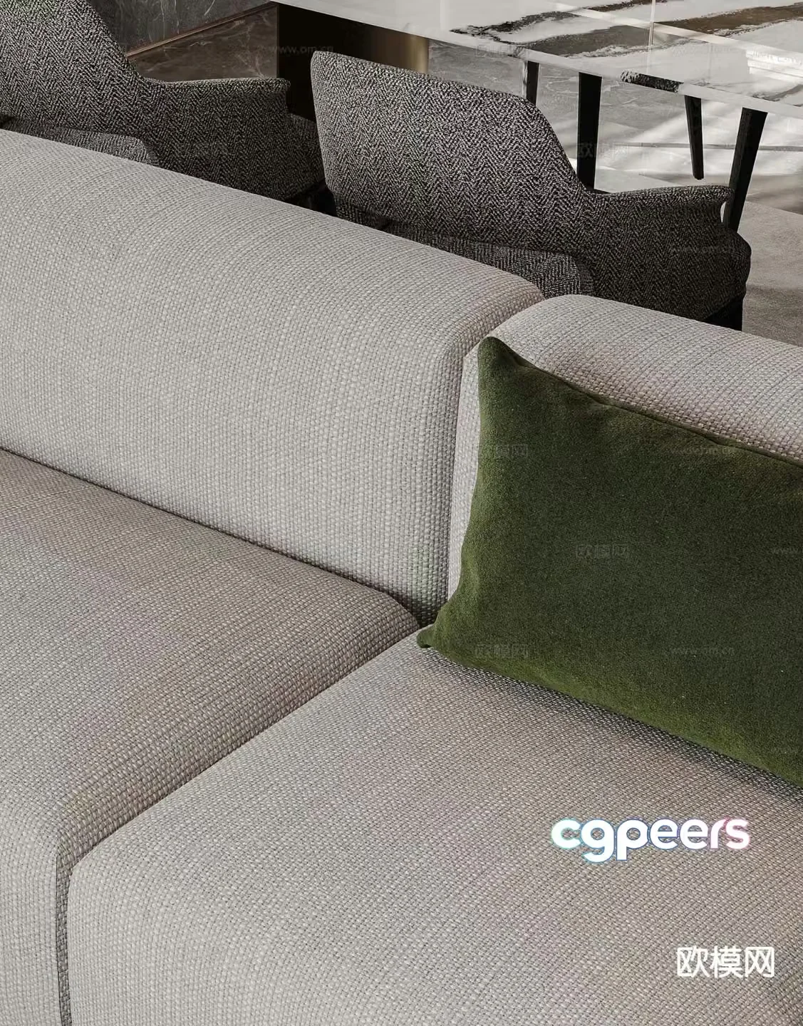 Modern sofa pillow 3d model
