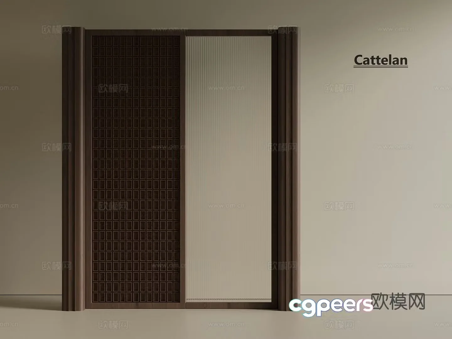 New Chinese style medieval partition wooden partition bedroom partition office partition entrance 3d model