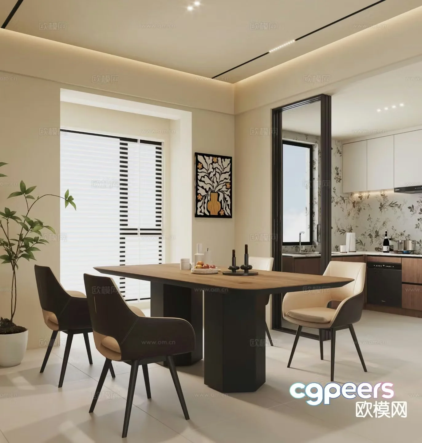 Italian restaurant 3d model