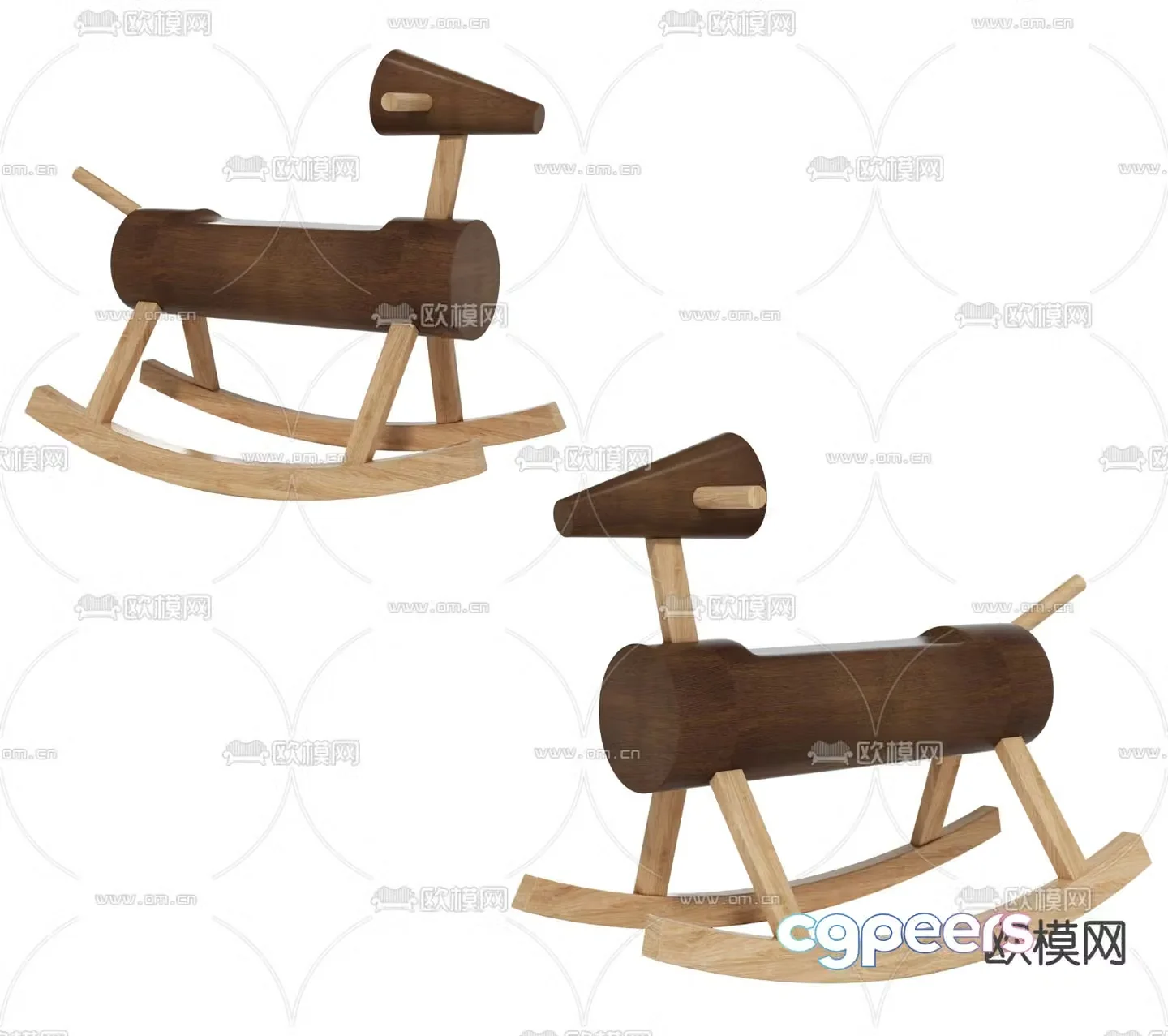 Modern children’s rocking chair rocking horse 3d model