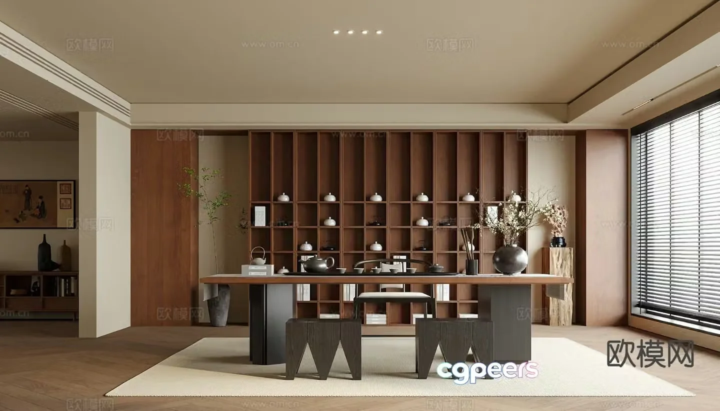 New Chinese tea room 3d model