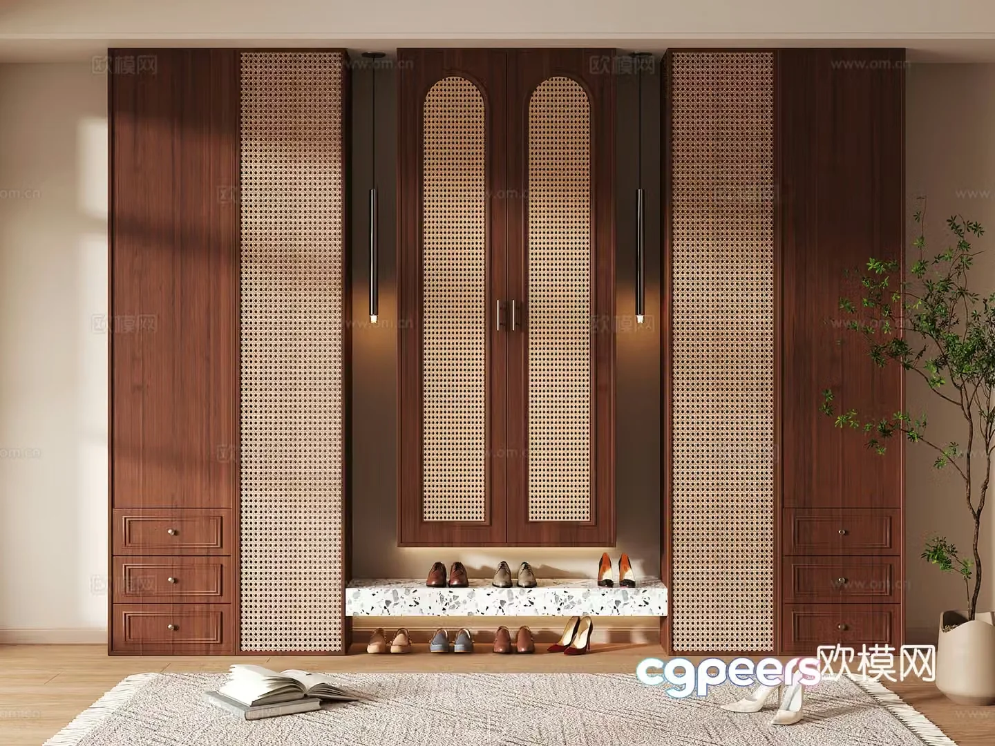 Shoe cabinet design shoe cabinet partition shoe cabinet porch shoe cabinet shoe cabinet rendering 3D model