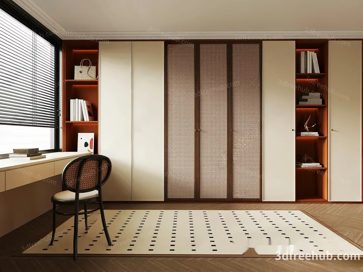 Modern Home Office 3D Model – 21155 – VRAY Render