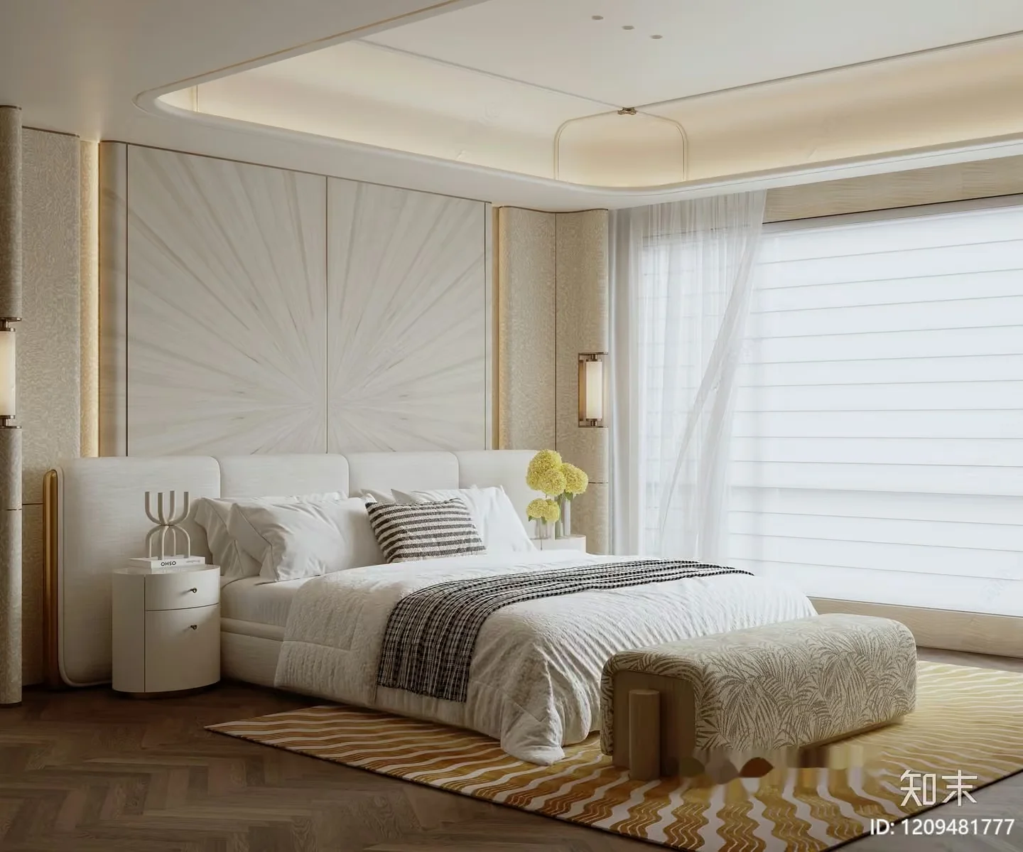 Cozy Modern Bedroom 3D Model – 222 – VRAY Render