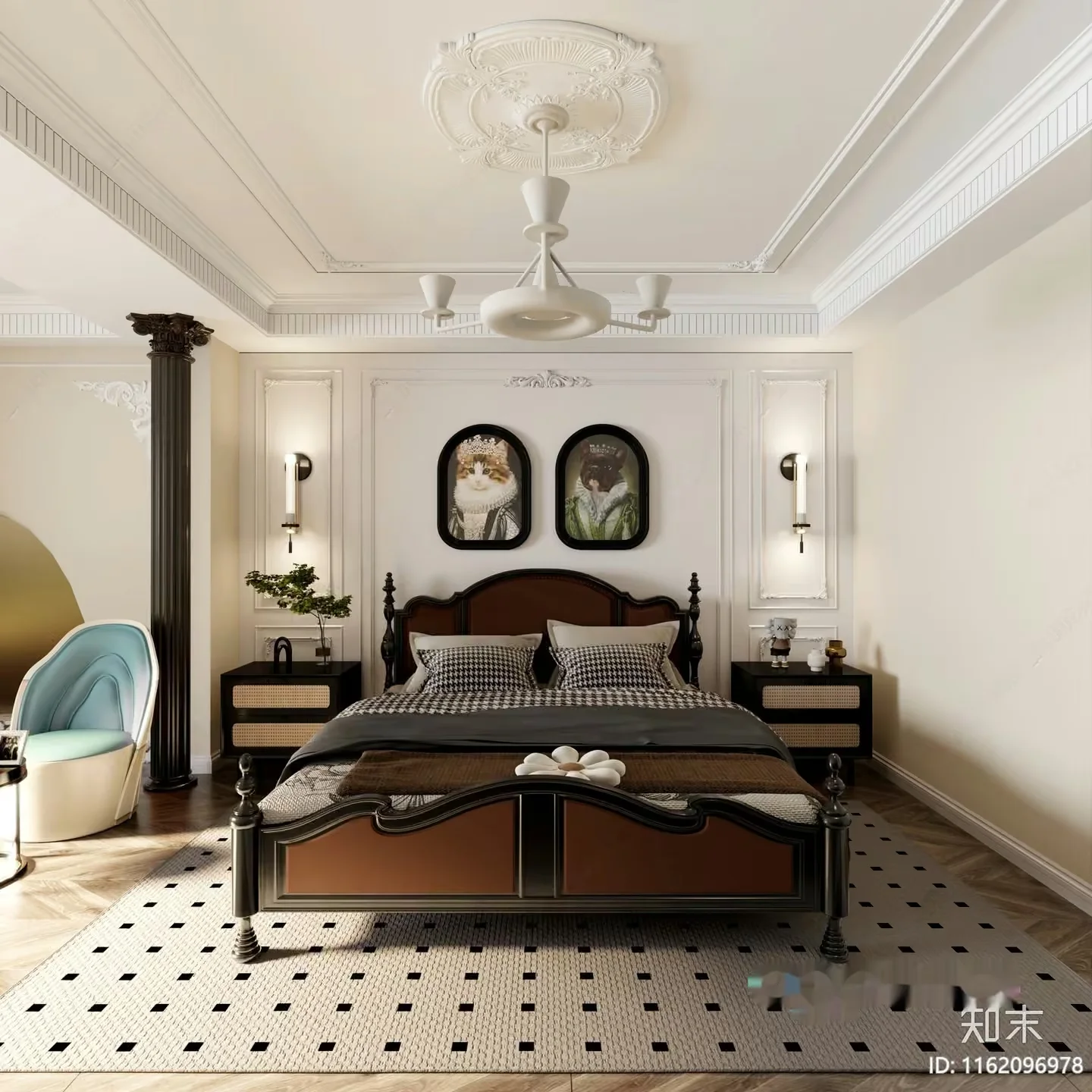 Cozy Bedroom 3D Model – 15430 – VRAY Render