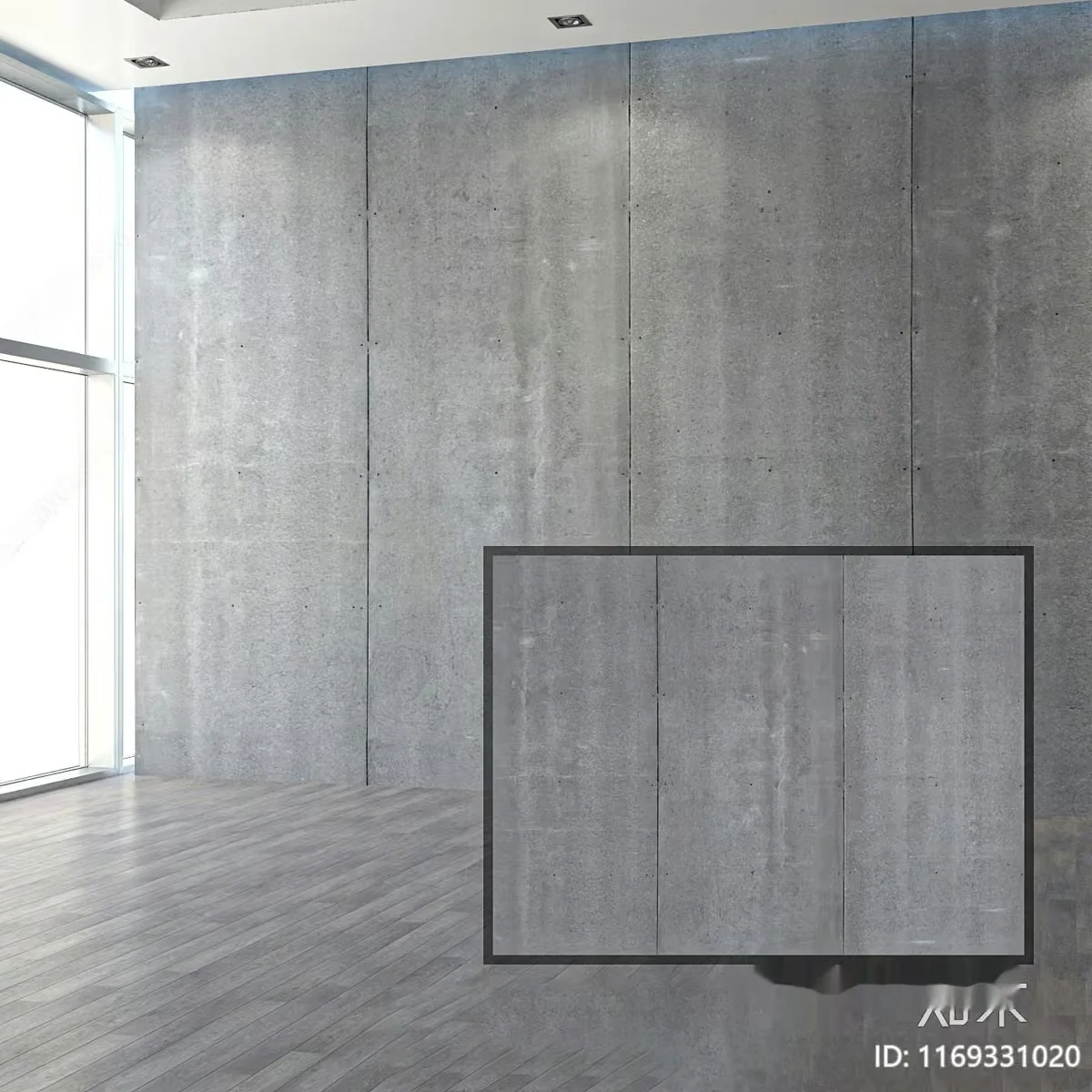 Modern Concrete Wall 3D Model – 12204 – VRAY Render