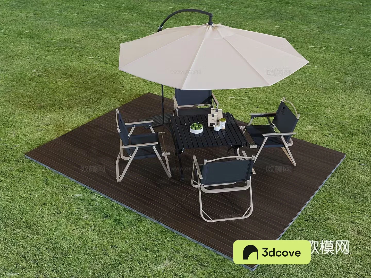 Outdoor camping awning outdoor leisure table and folding chairs cafe table and chairs