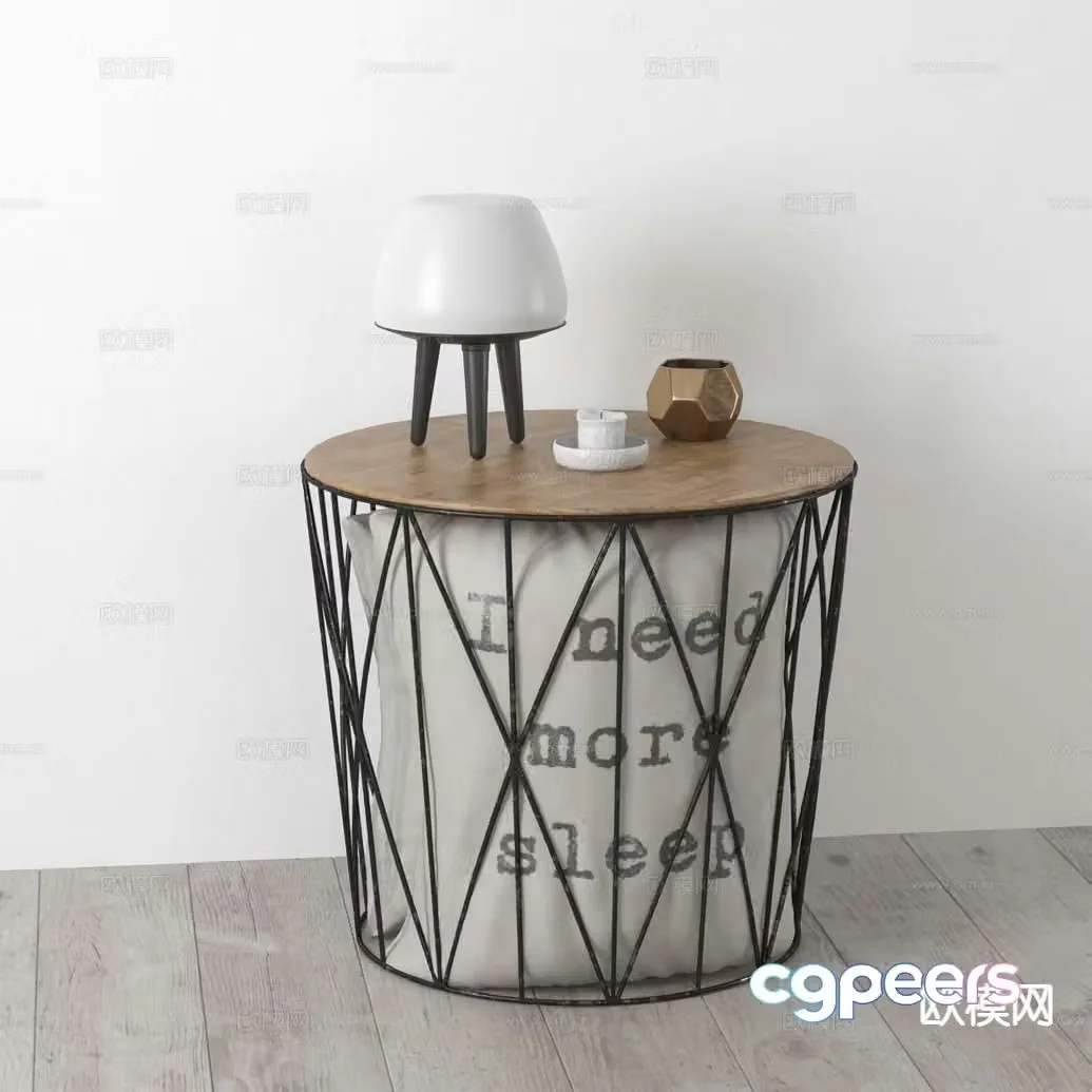 Modern corner table side table 3d model