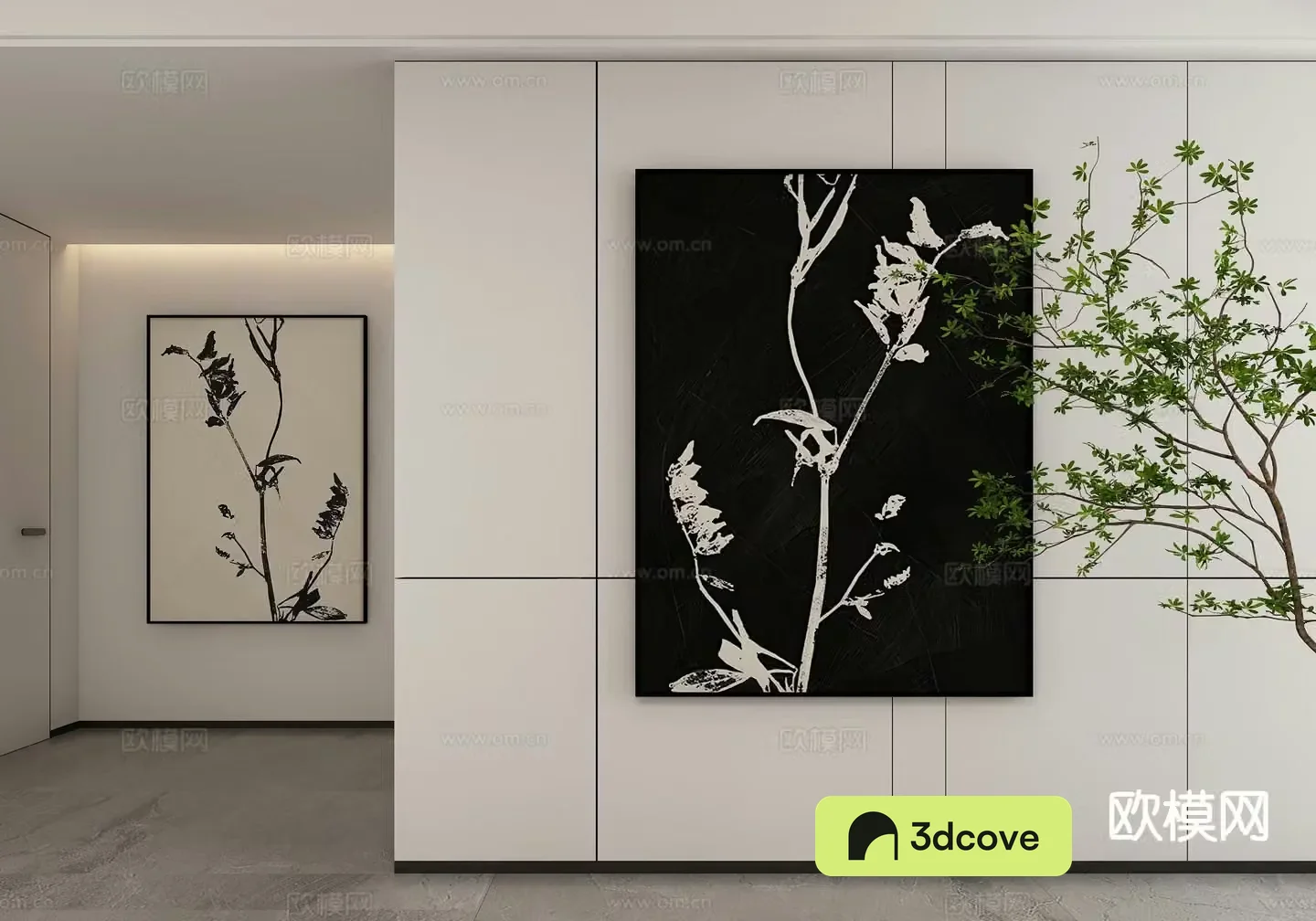 Modern art painting black and white painting decorative painting