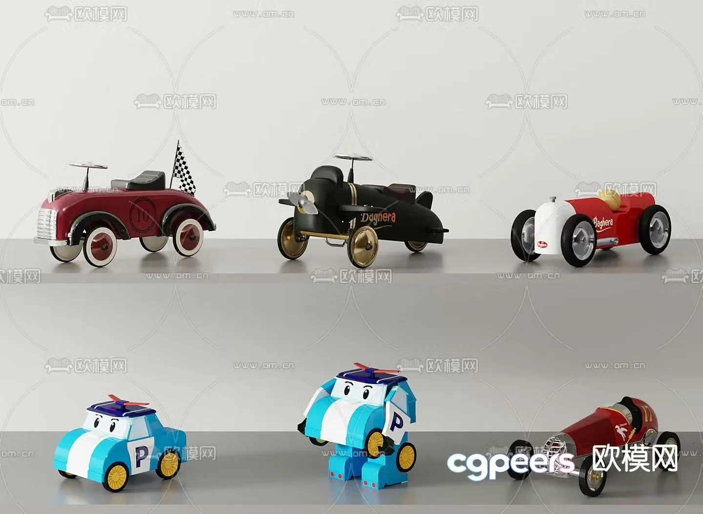 Modern children’s toy car 3d model
