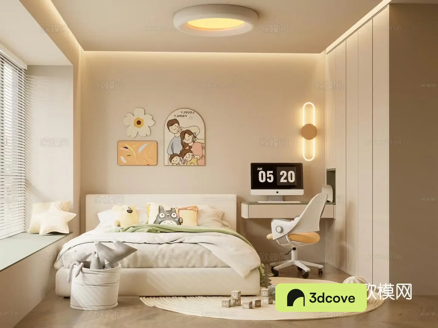 Creamy children’s room second bedroom