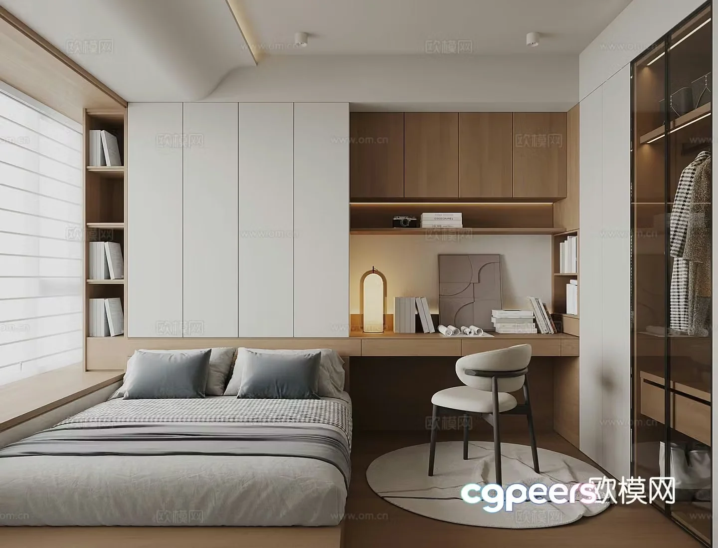 Modern tatami bedroom 3d model