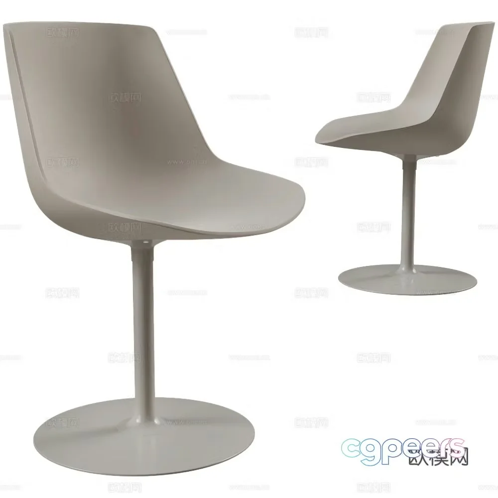MDF Italia single chair dining chair 3d model