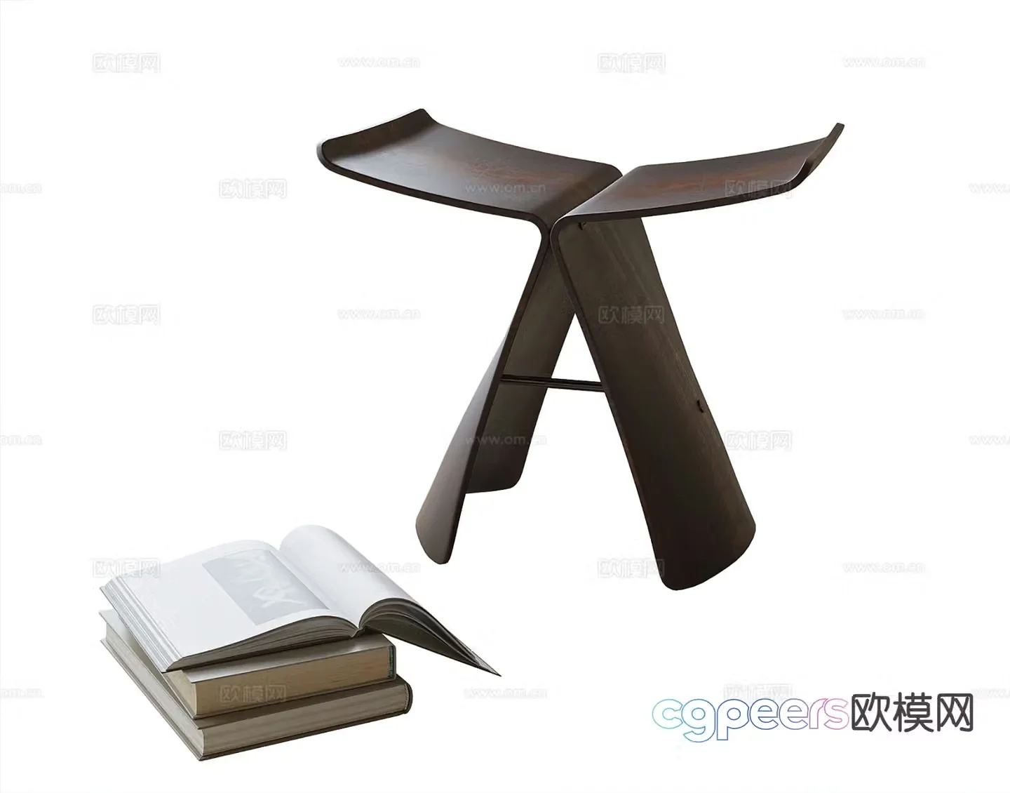 Modern butterfly stool 3d model