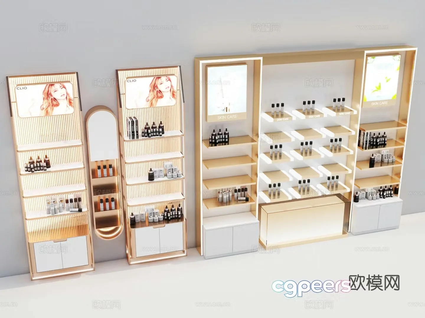 Cosmetics cabinet beauty cabinet 3d model