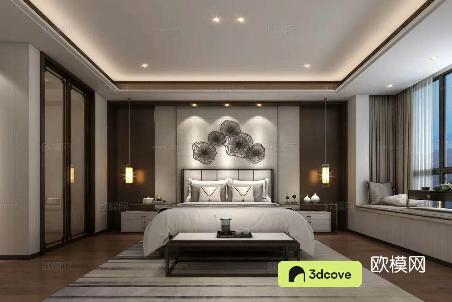 New Chinese style bedroom master bedroom