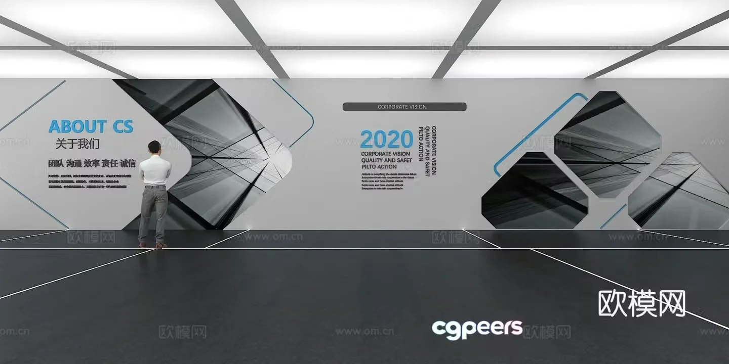 Cultural wall Corporate culture wall Display wall Classroom Exhibition hall Campus culture Corridor 3D model