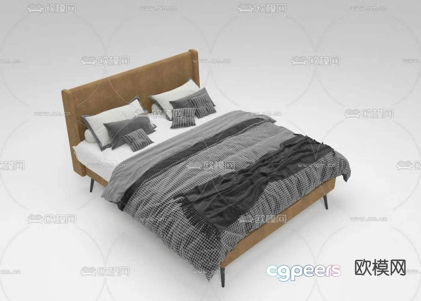 Double bed 3d model