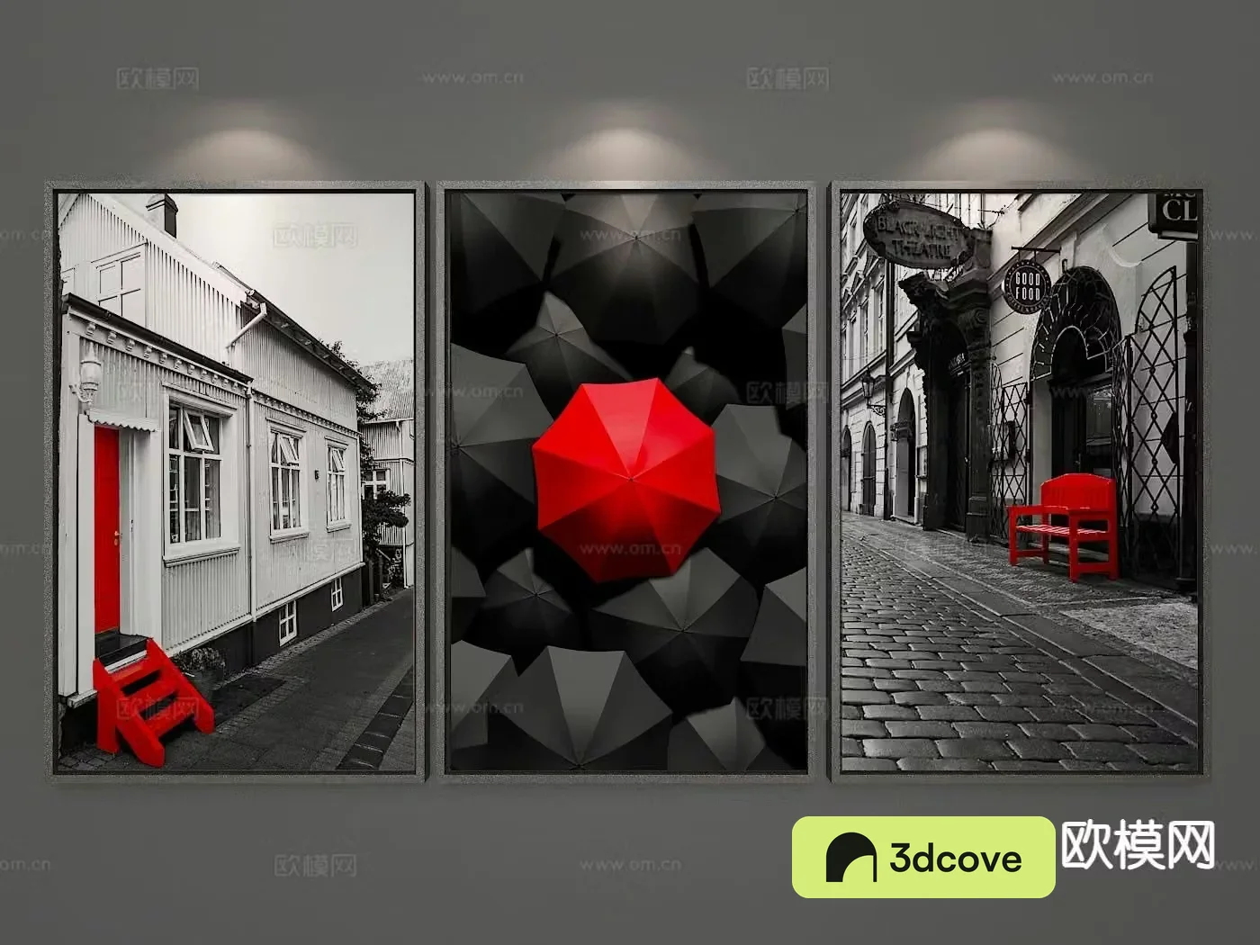 Nordic black and white painting decorative painting