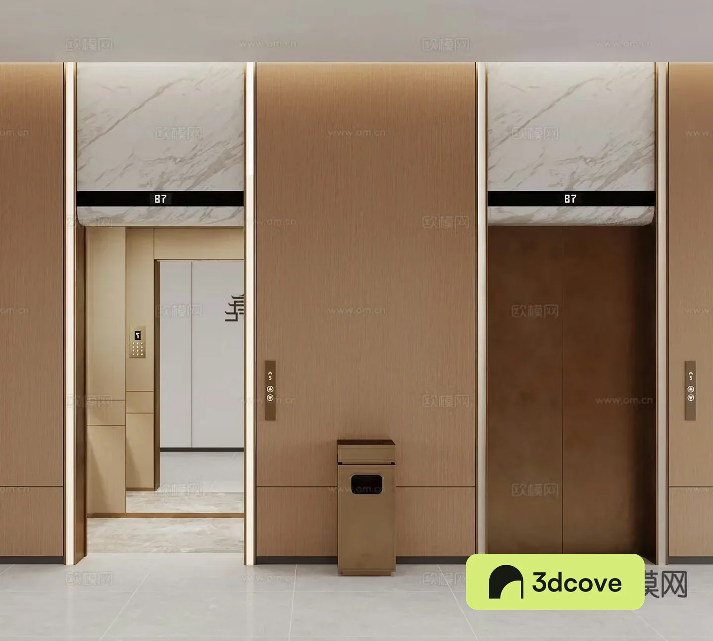 Modern elevator hall elevator