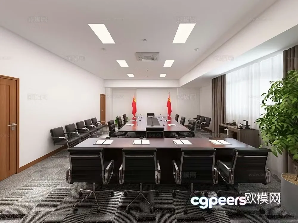 Modern conference room 3D model