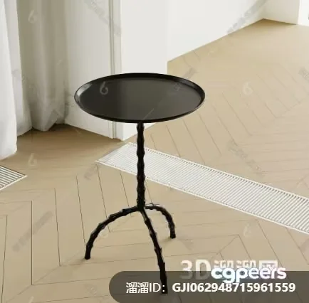 Black Side Table 3D Model – 15574 – CORONA Render