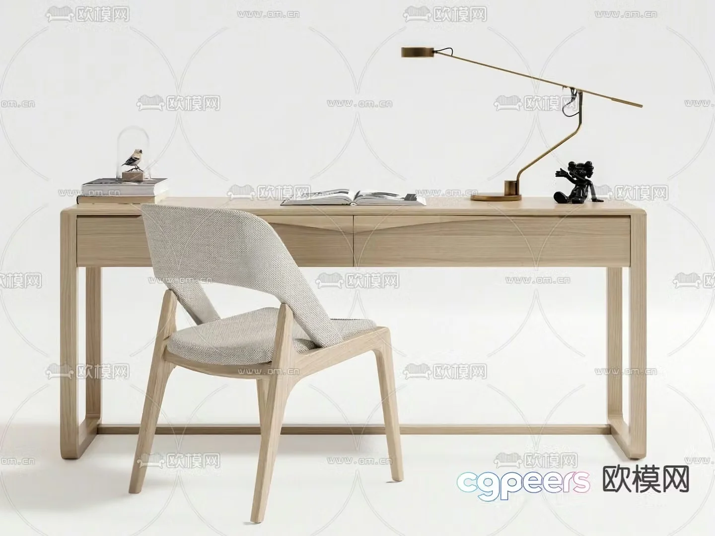 Modern desk chair 3d model