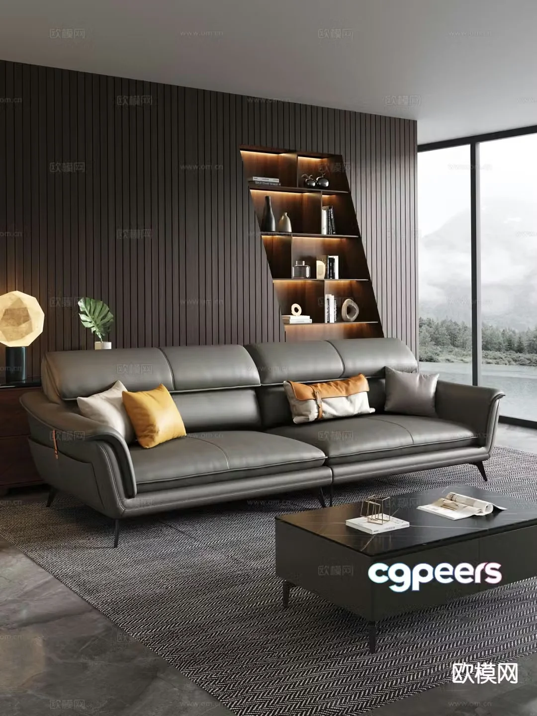 Italian sofa double sofa 3d model