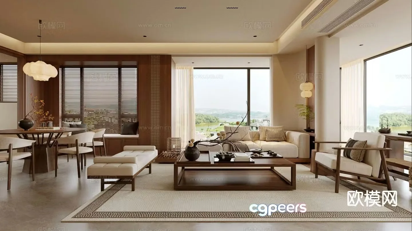 New Chinese-style restaurant Song-style restaurant 3D model
