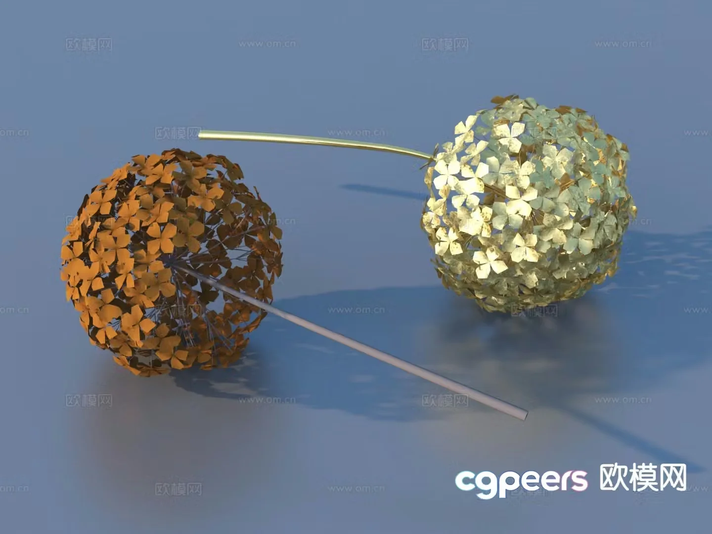 Hydrangea craft ornaments artwork 3d model