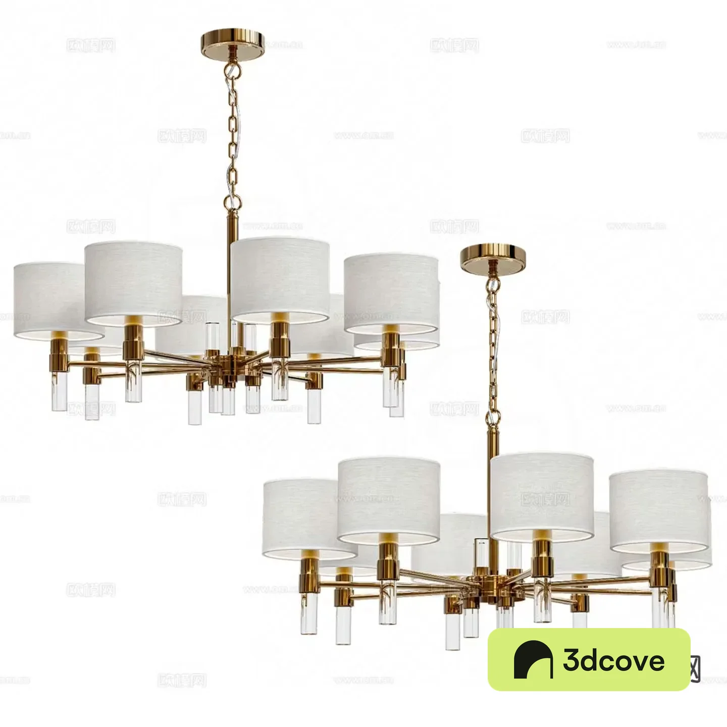 Light luxury chandelier multi-head chandelier