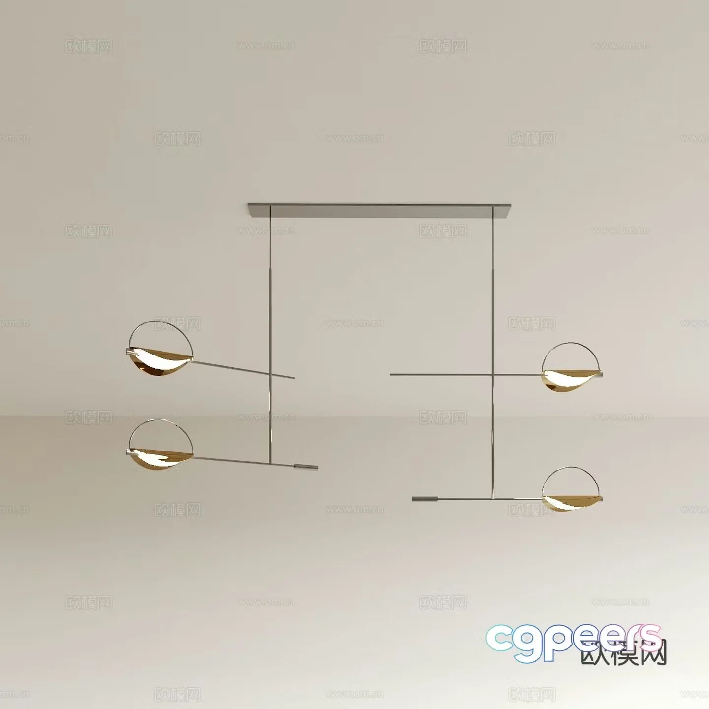 Creative chandelier restaurant chandelier 3d model