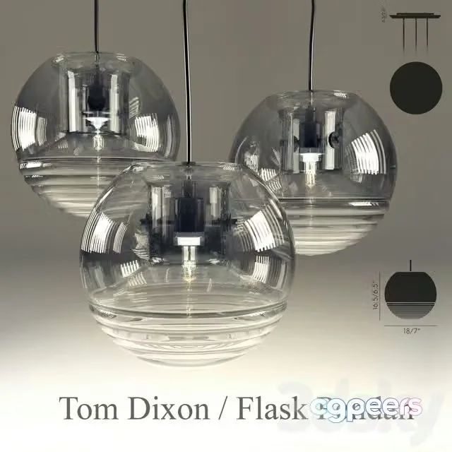 3ds Max Free – Flask Pendant lamp by Tom Dixon