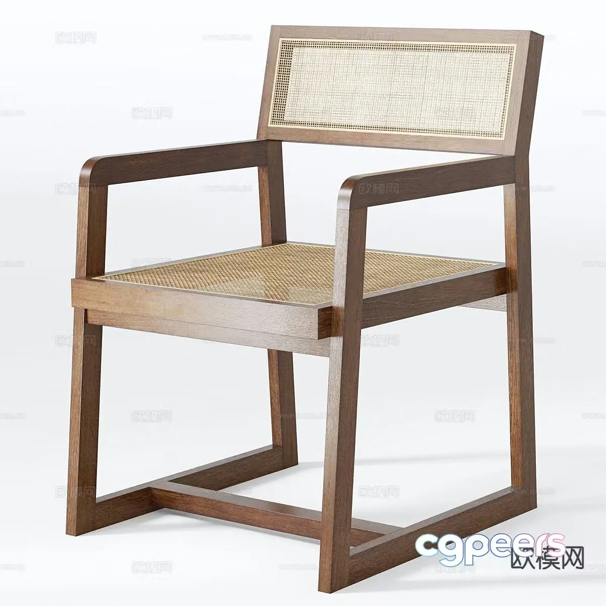 Wabi-sabi chair dining chair 3d model