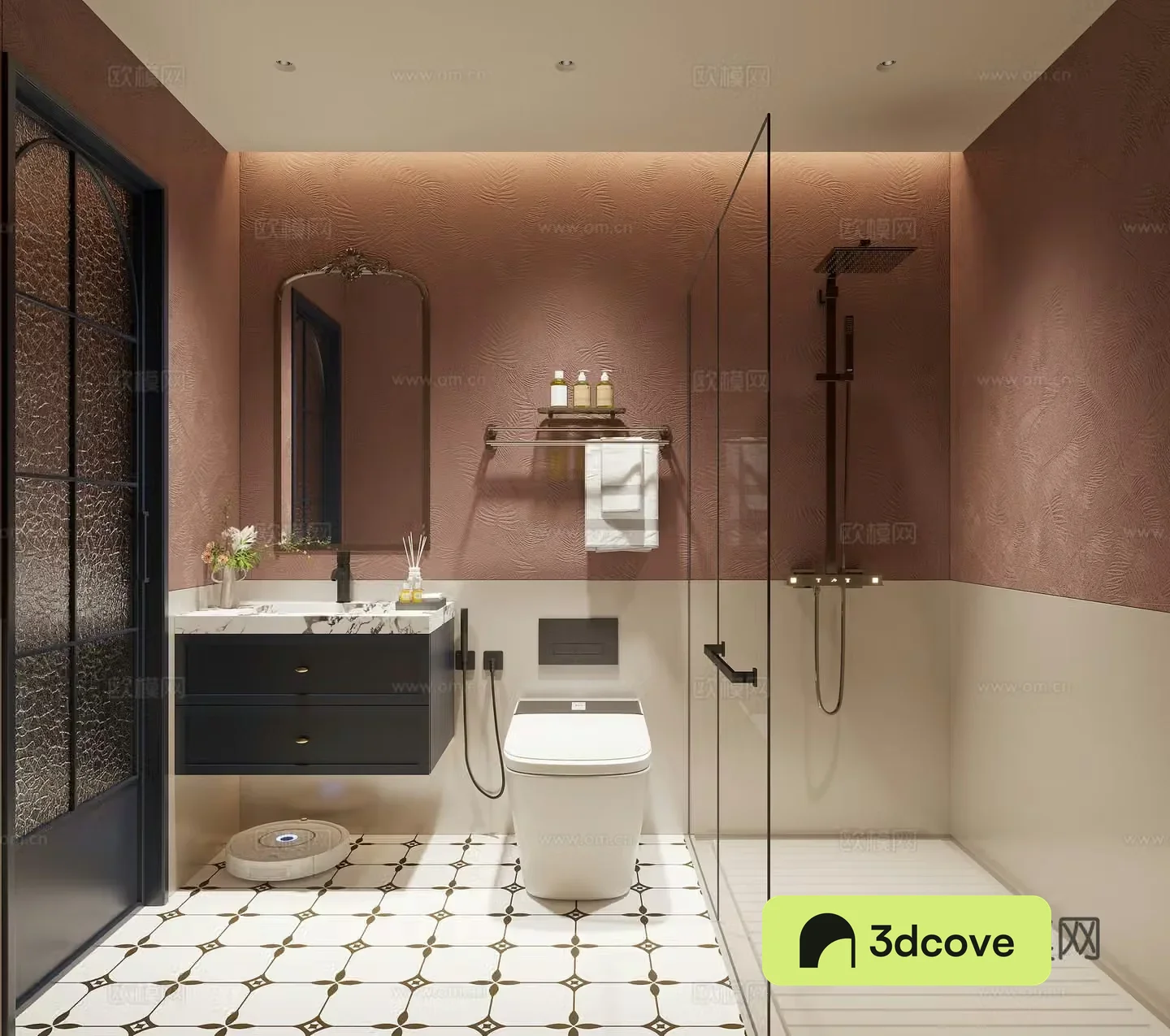French retro bathroom