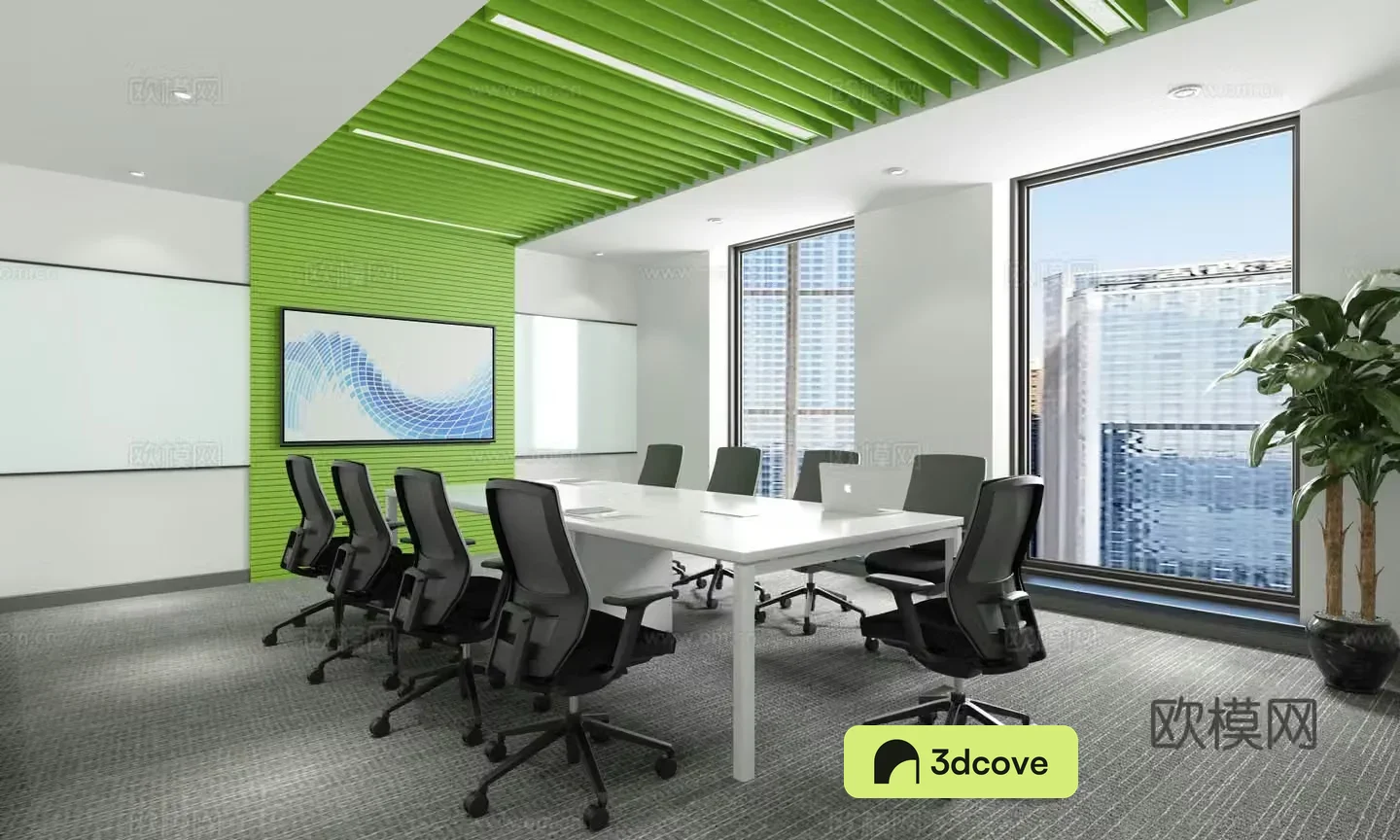 Modern negotiation room Conference room Discussion room Study room Waiting room Multifunctional room Training room