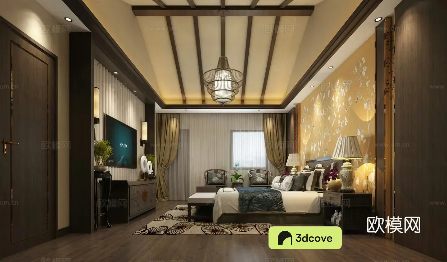 New Chinese style bedroom master bedroom