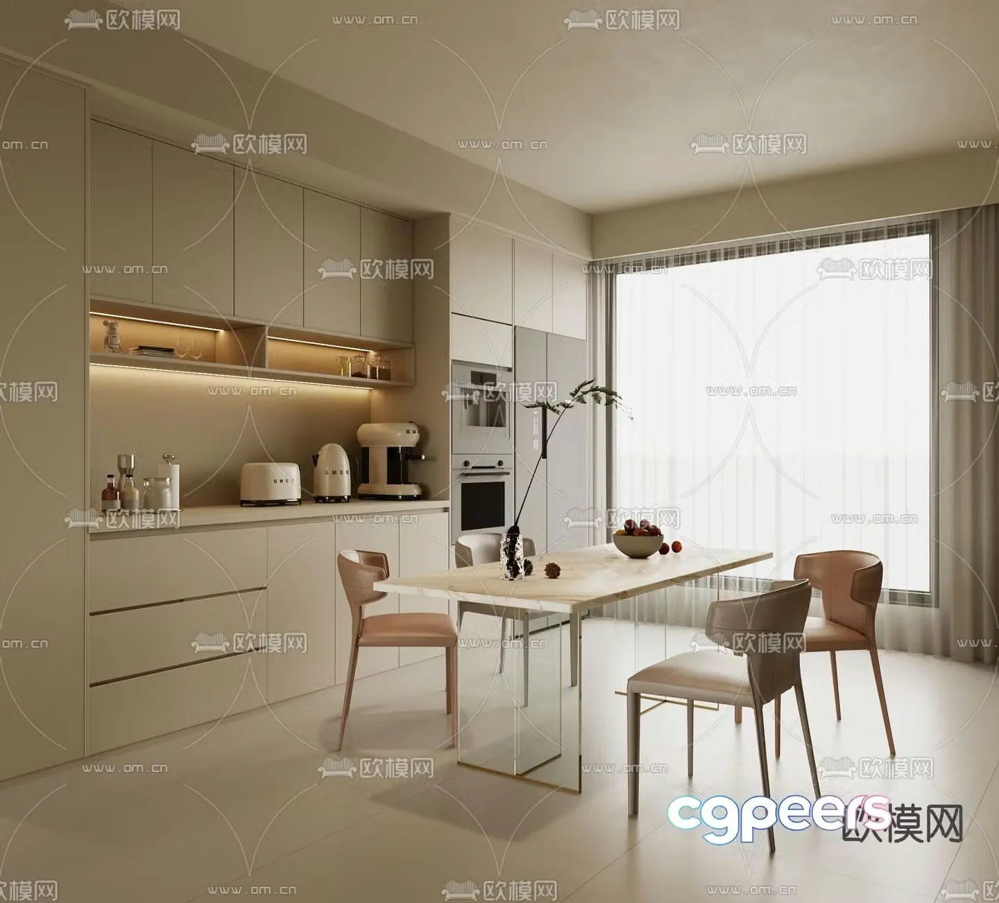 Creamy restaurant 3d model