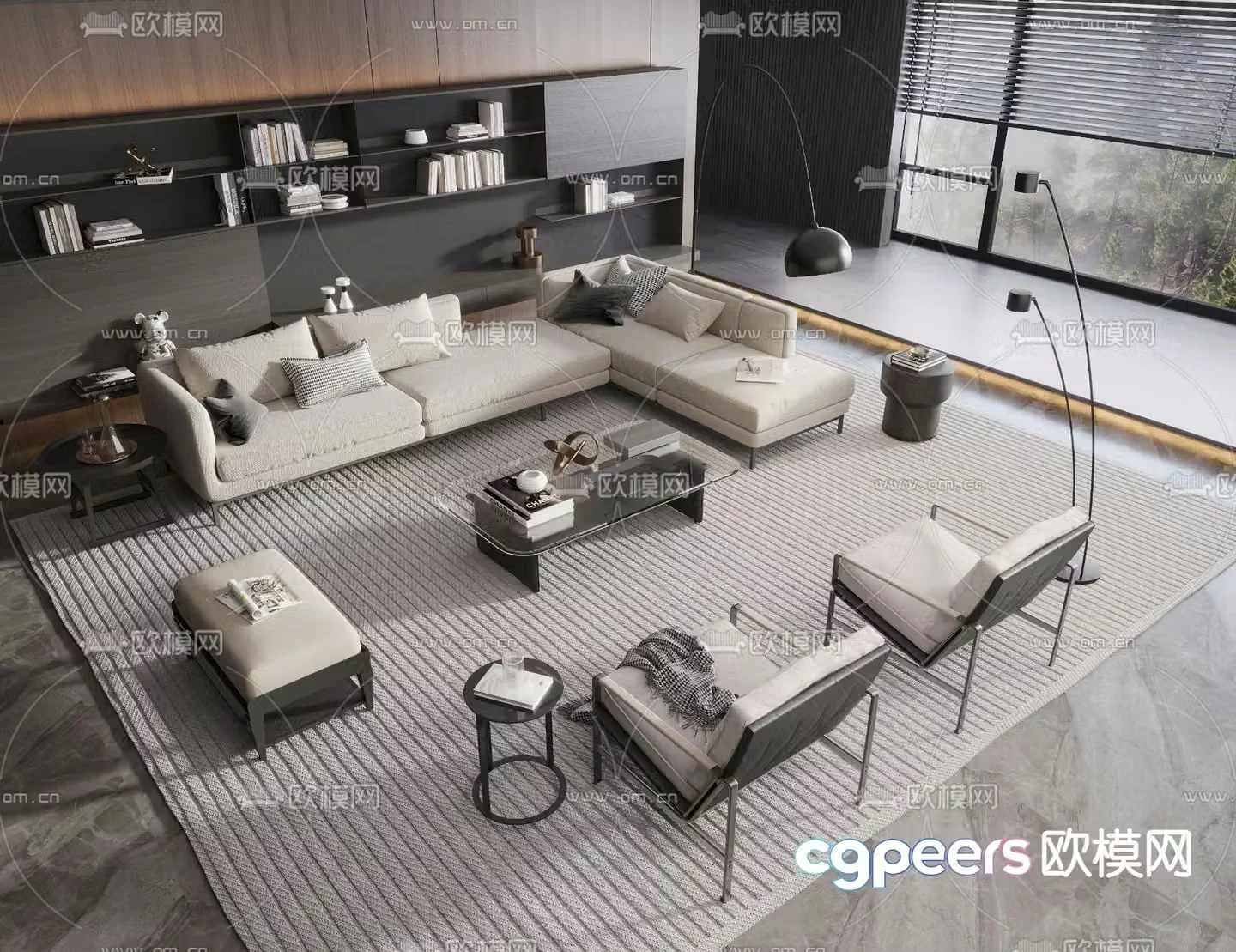 B&B Italia modular sofa 3d model