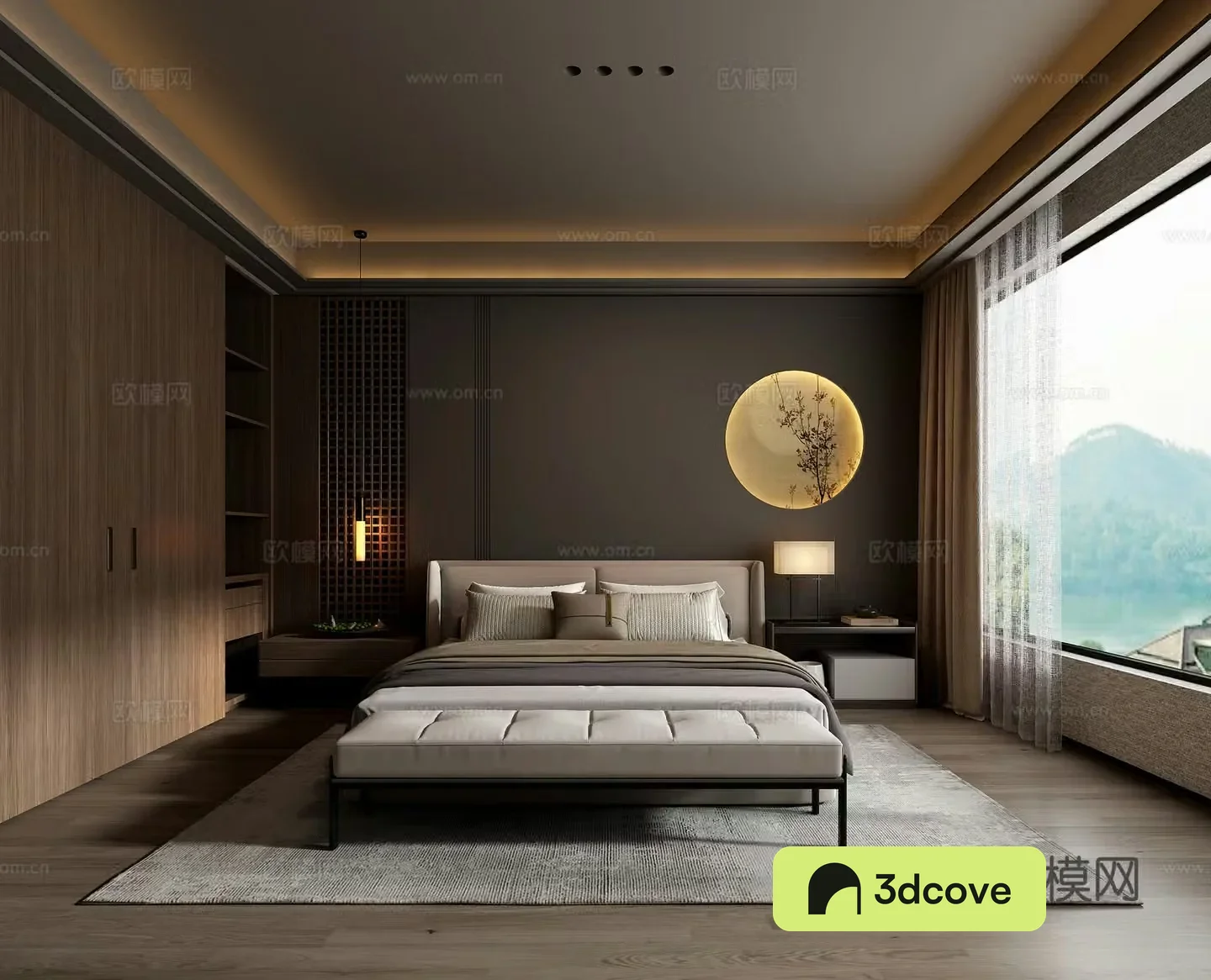 New Chinese style bedroom master bedroom
