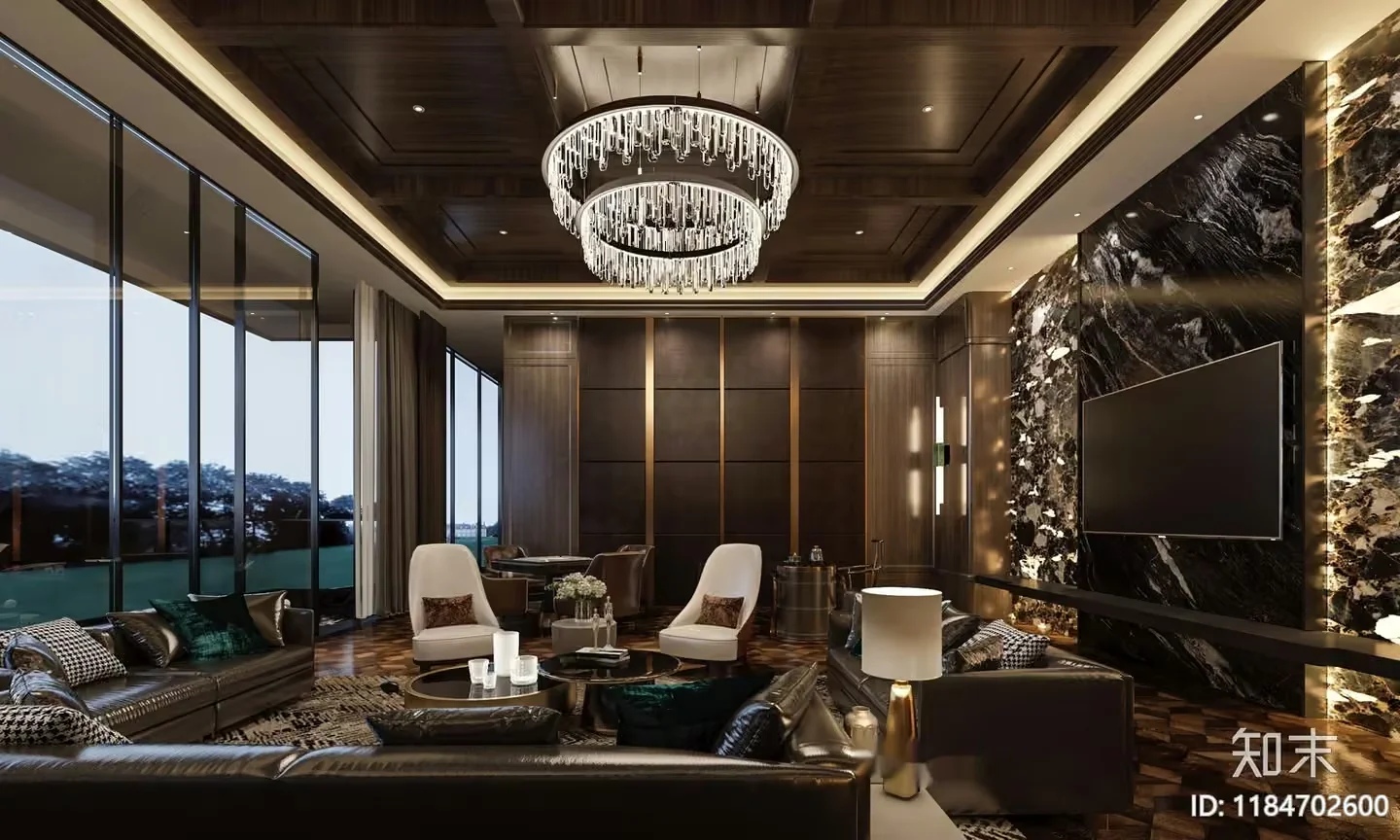 Luxurious Living Room 3D Model – 19203 – VRAY Render